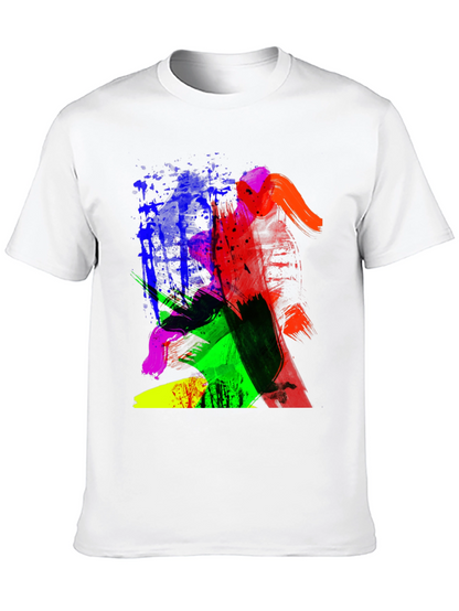 Abstract Art Graphic Print Black T-Shirt