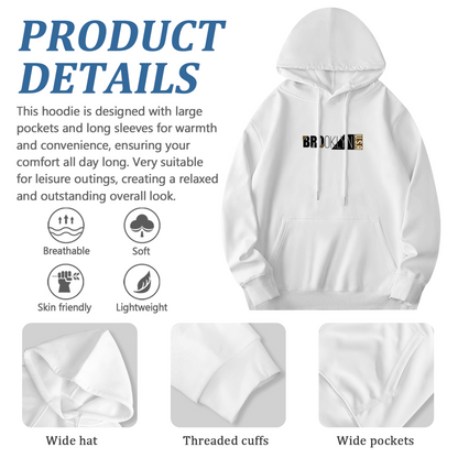 Fashion Gold?Black Brooklyn USA Streetwear Hoodie