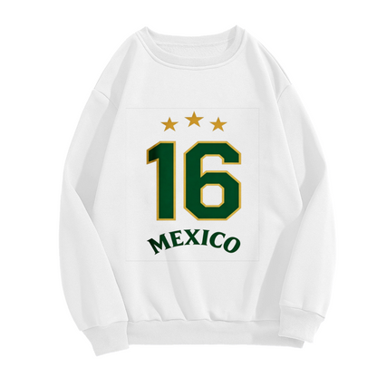 Retro Mexico 16 Stars Athletic Crewneck Sweatshirt