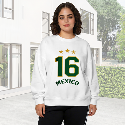Retro Mexico 16 Stars Athletic Crewneck Sweatshirt