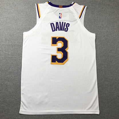 Men's Los Angeles Lakers Anthony Davis White #3 NBA Swingman Jerseys