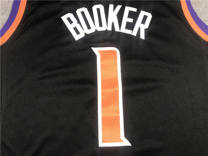 Men's Phoenix Suns Devin Booker #1 NBA Black Replica Jerseys - City Edition