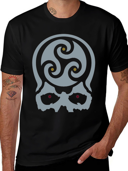 Skull Triskele Graphic T-Shirt