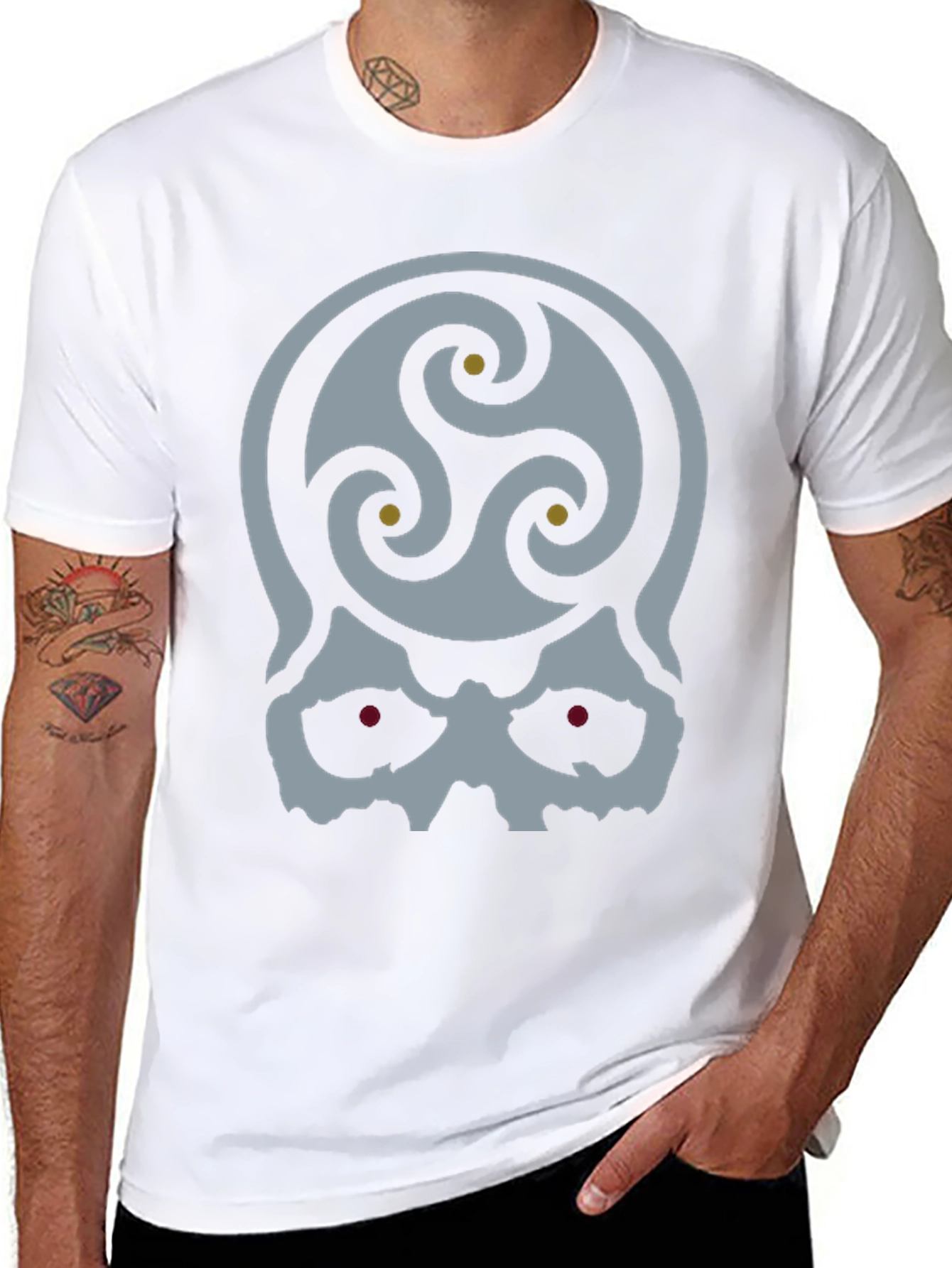 Skull Triskele Graphic T-Shirt