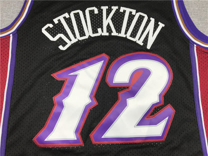 Men's Utah Jazz John Stockton Black 1998-99 Hardwood Classics Swingman Jerseys