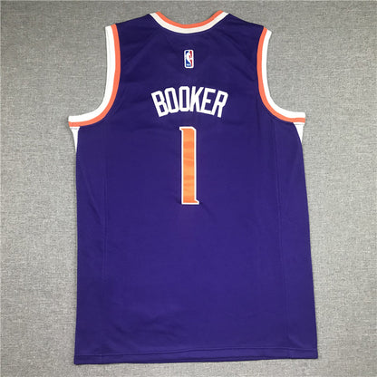 Men's Phoenix Suns Devin Booker #1 Purple Replica Jerseys