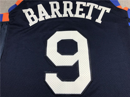 Men's New York Knicks RJ Barrett Navy Swingman Player Jerseys - City Edition