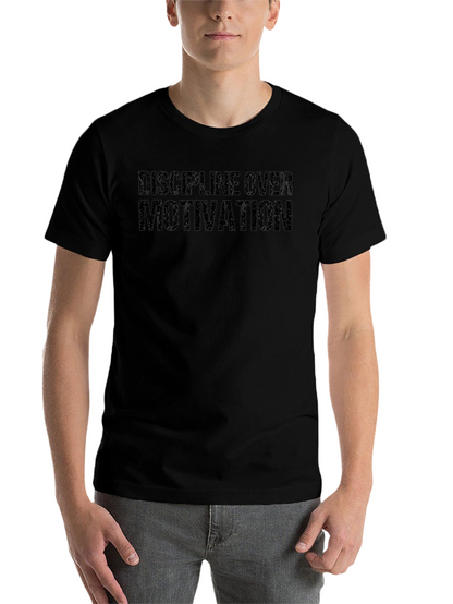 Discipline Over Motivation Black T-Shirt