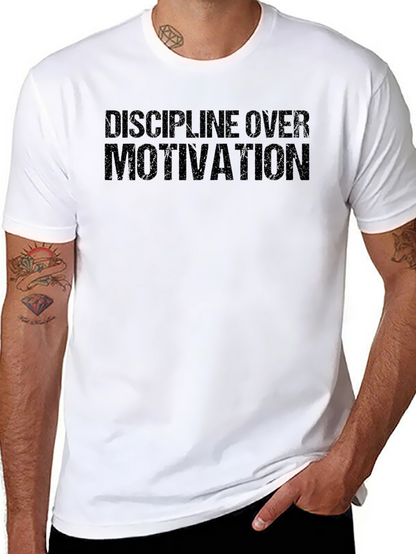 Discipline Over Motivation Black T-Shirt