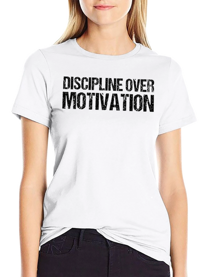 Discipline Over Motivation Black T-Shirt