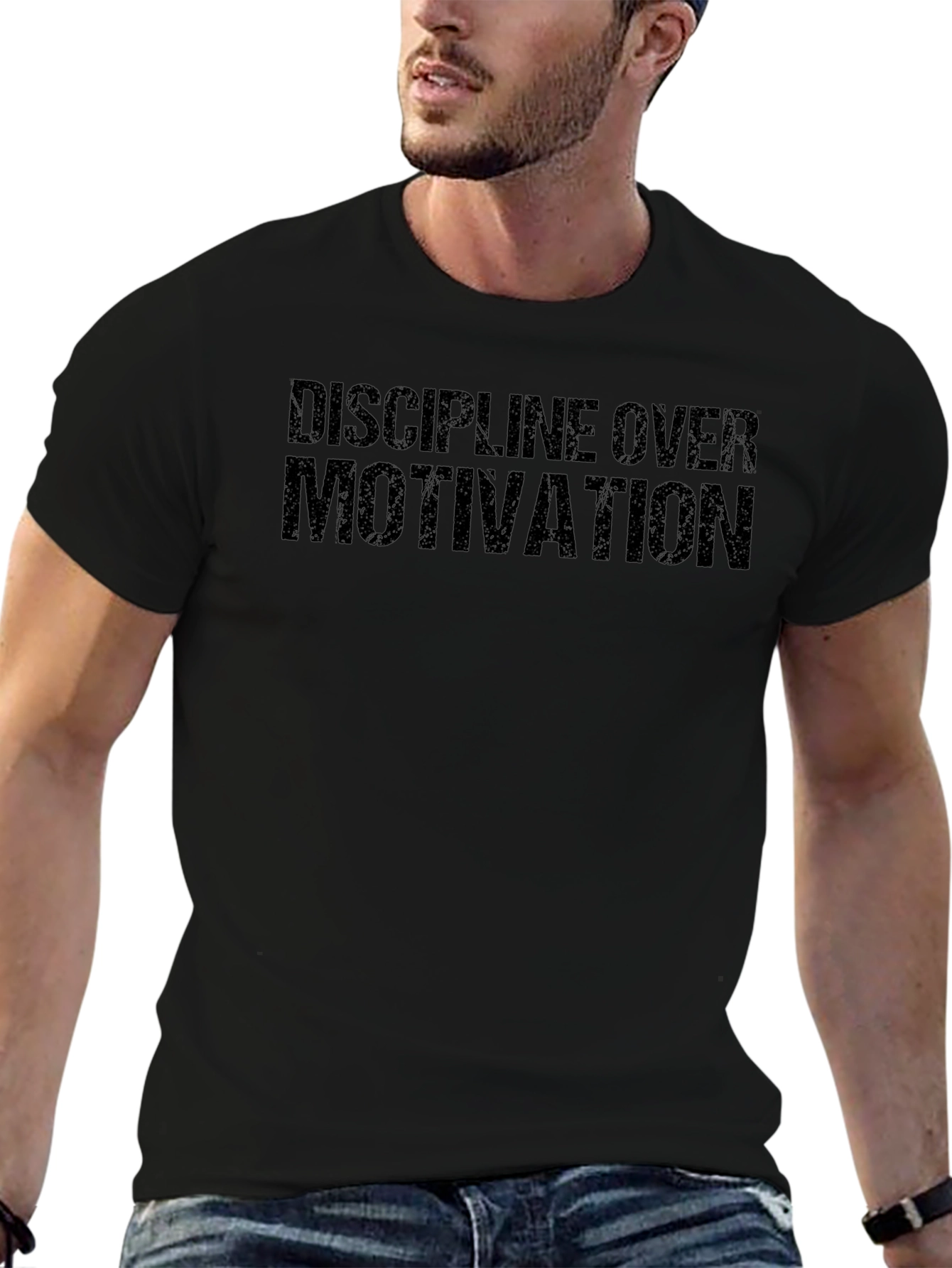 Discipline Over Motivation Black T-Shirt