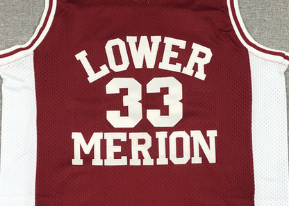 Men's Los Angeles Lakers Kobe Bryant #33 Lower Merion High School Jerseys Maroon