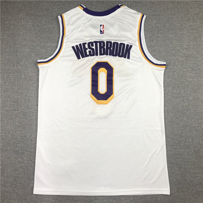 Men's Los Angeles Lakers Russell Westbrook #0 NBA White 2020/21 Swingman Jerseys