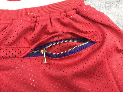 Men's Atlanta Hawks Red/White Basketball Retro Shorts1