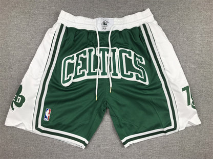 Men's Boston Celtics Green/White City Edition Basketball Shorts1