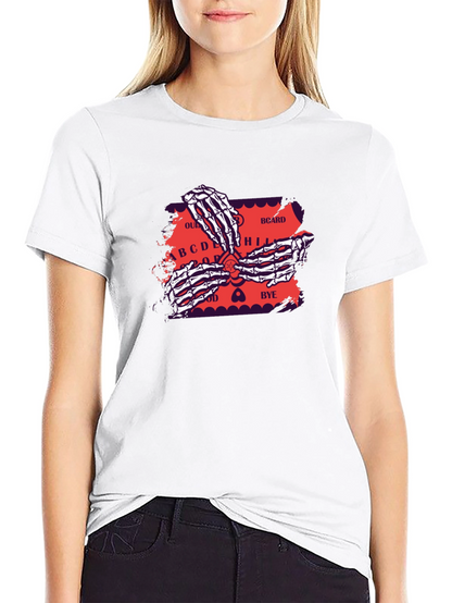 Ouija Board Skeleton Hands Graphic Tee