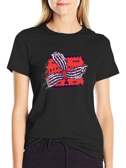 Ouija Board Skeleton Hands Graphic Tee
