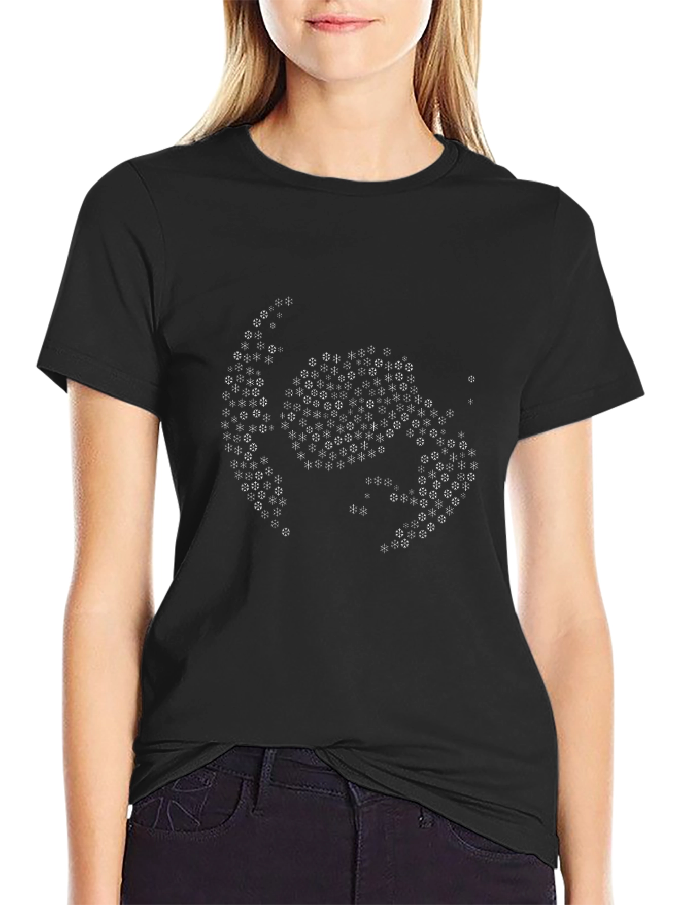 Geometric Pattern Black T-Shirt