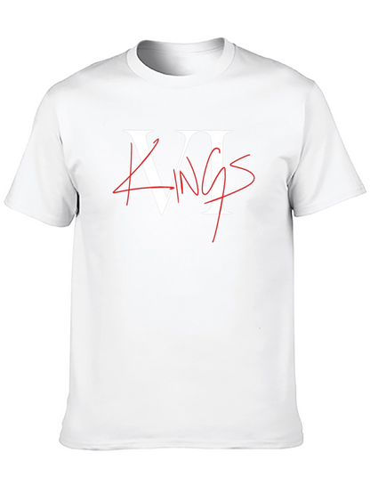VI Kings Graphic Tee - Black Crew Neck T-Shirt