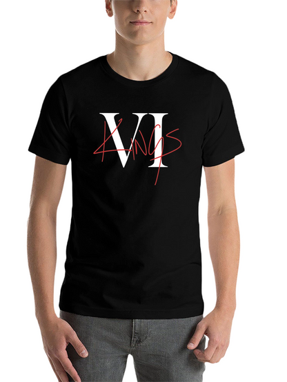 VI Kings Graphic Tee - Black Crew Neck T-Shirt