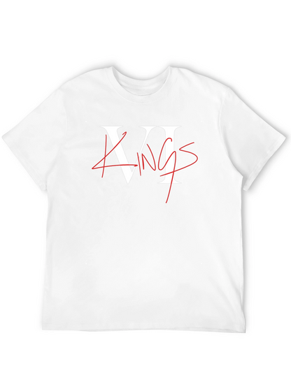 VI Kings Graphic Tee - Black Crew Neck T-Shirt