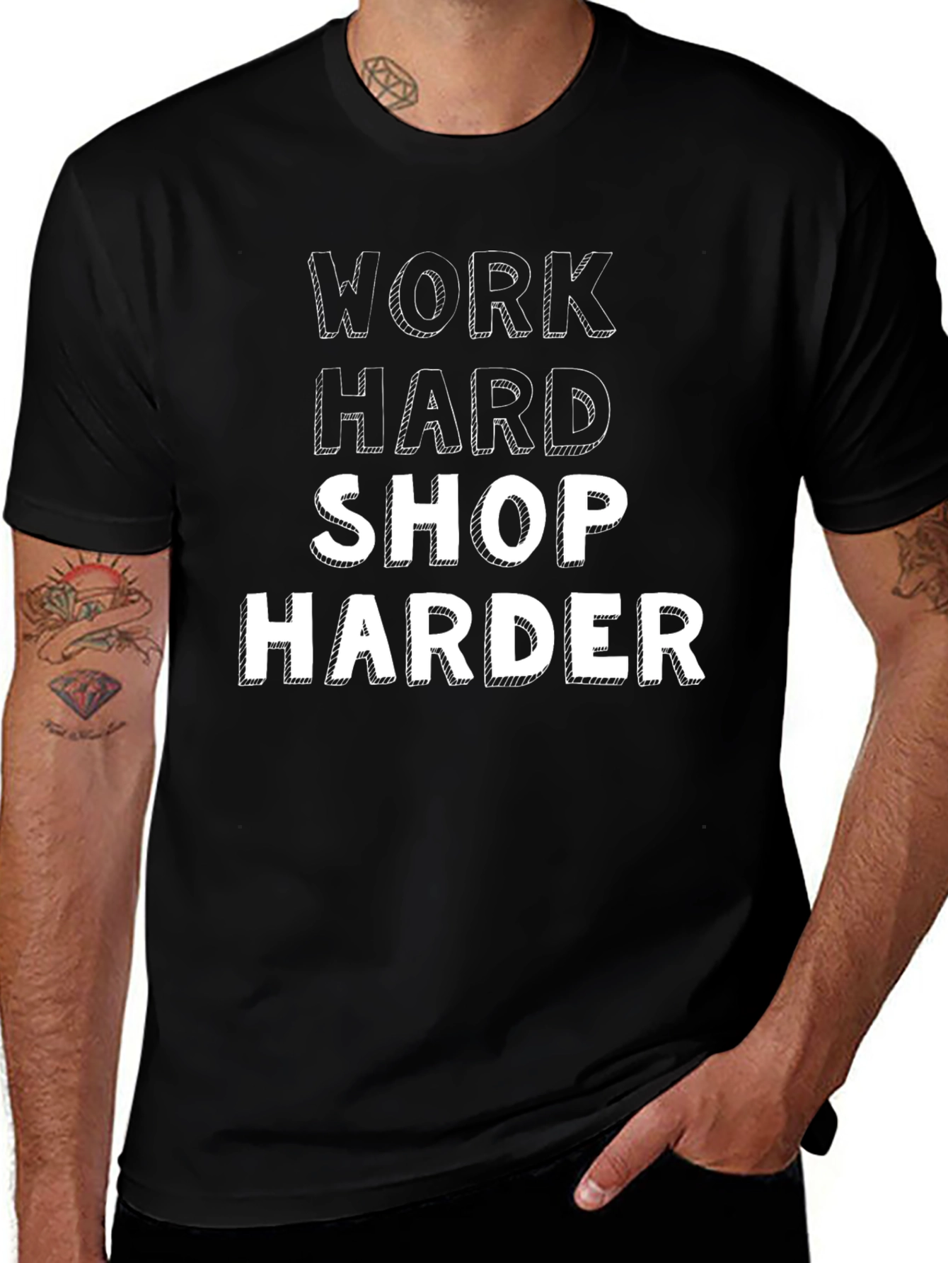 Work Hard Shop Harder Graphic Tee