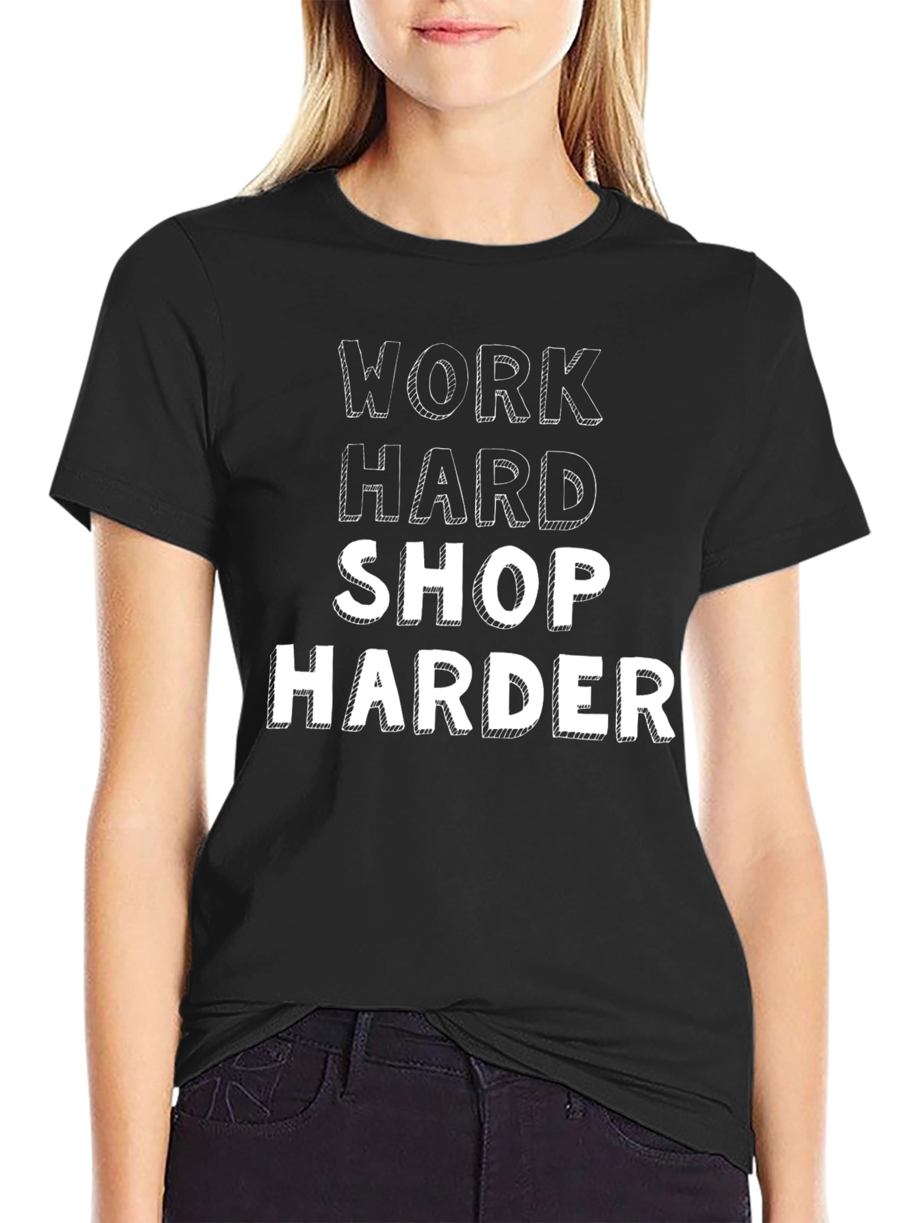 Work Hard Shop Harder Graphic Tee