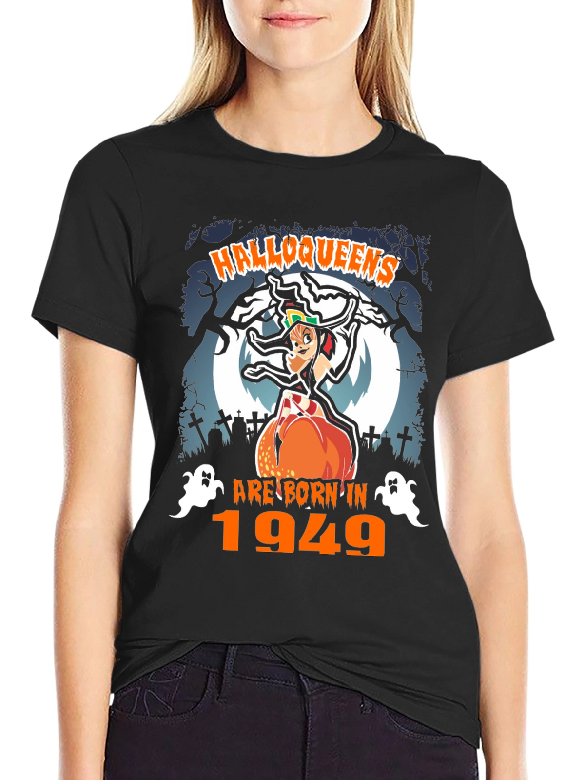 Halloweens Born In 1949 Black T-Shirt
