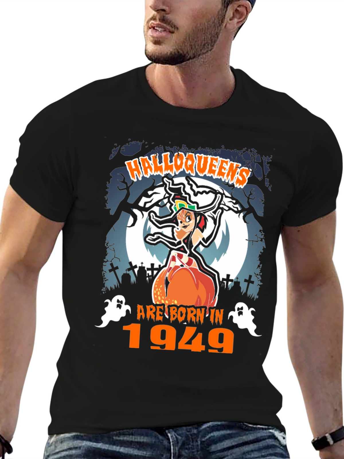 Halloweens Born In 1949 Black T-Shirt