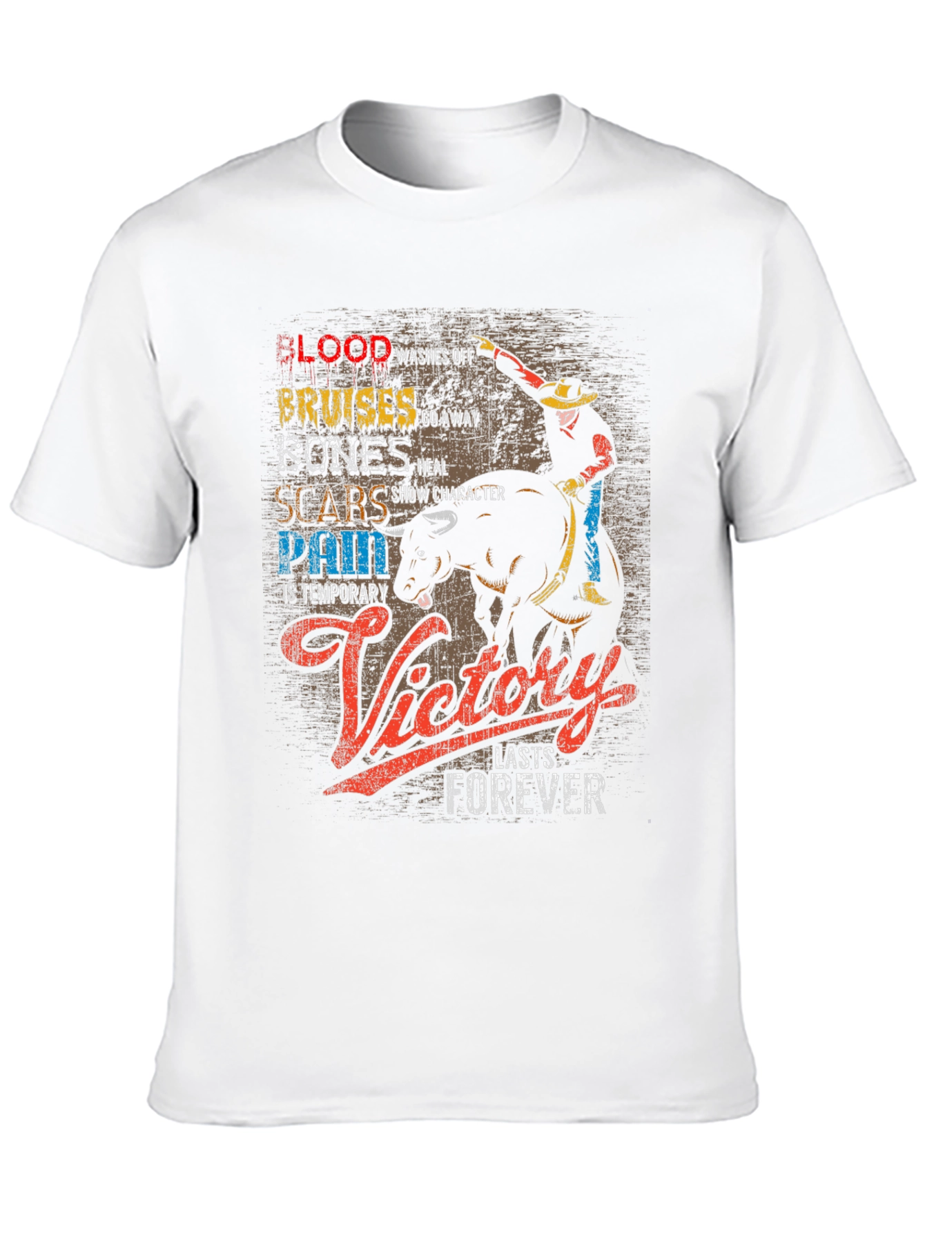Cowboy Victory T-Shirt: Blood Bruises Bones & Scars