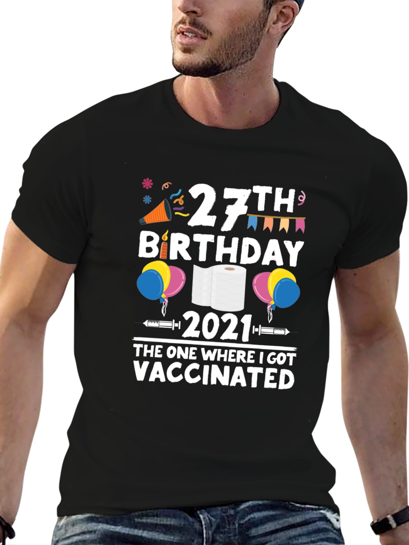 27th Birthday 2021 Vaccinated T-Shirt