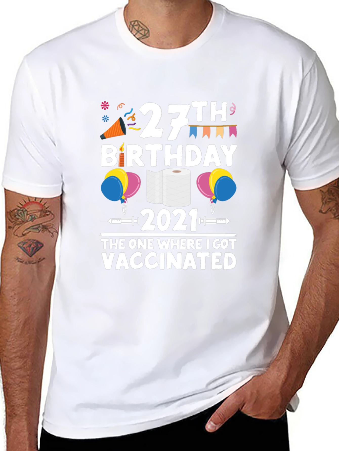 27th Birthday 2021 Vaccinated T-Shirt