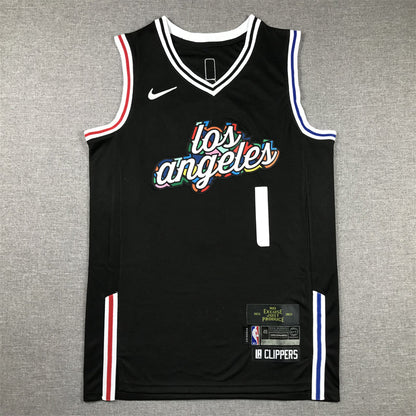 Men's LA Clippers James Harden #1 Black 2022/23 Swingman Jerseys - City Edition