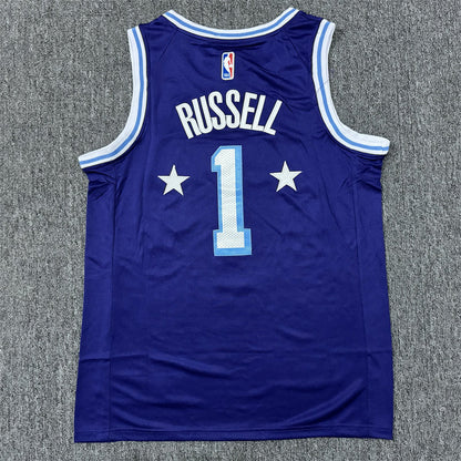 Men's Los Angeles Lakers D'Angelo Russell #1 Purple Swingman Jerseys