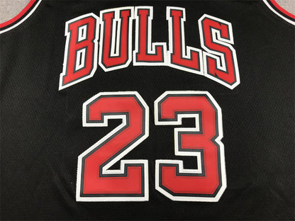Men's Chicago Bulls Michael Jordan #23 Black Authentic Player Jerseys