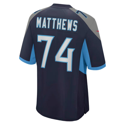 Bruce Matthews Tennessee Titans Nike Retired   Jersey - Navy