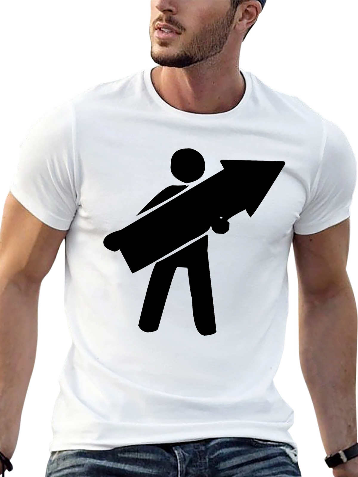 Arrow Carrier Black T-Shirt - Humorous Graphic Tee
