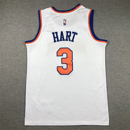 Men's New York Knicks Josh Hart #3 White Swingman Jerseys - Association Edition