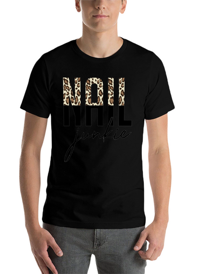 Nail Junkie Leopard Print Graphic Tee