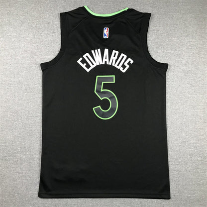 Men's Minnesota Timberwolves Anthony Edwards #5 Black 2022/23 Swingman Jerseys - Statement Edition