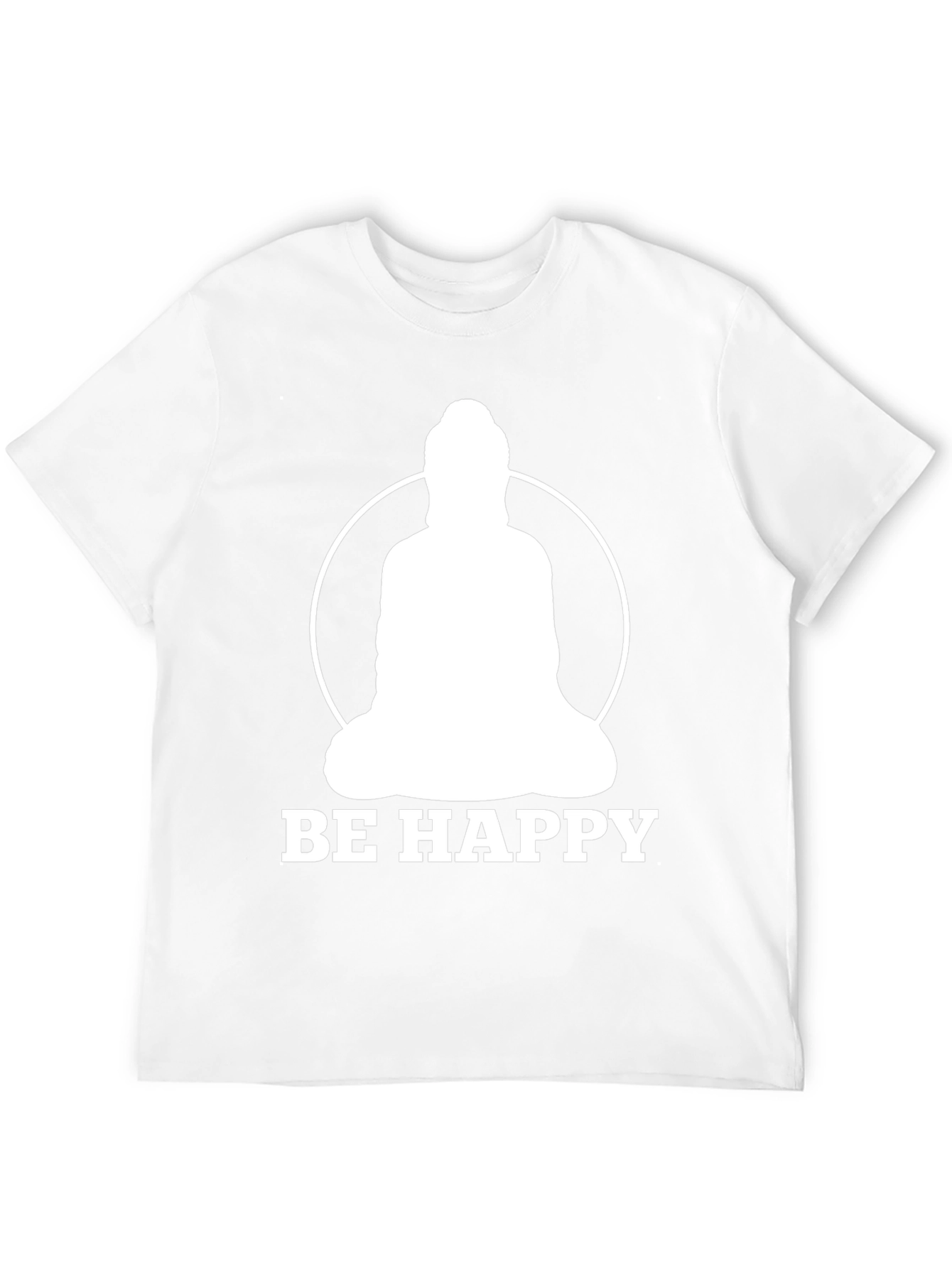 Be Happy Buddha T-Shirt - Inspirational Zen Tee