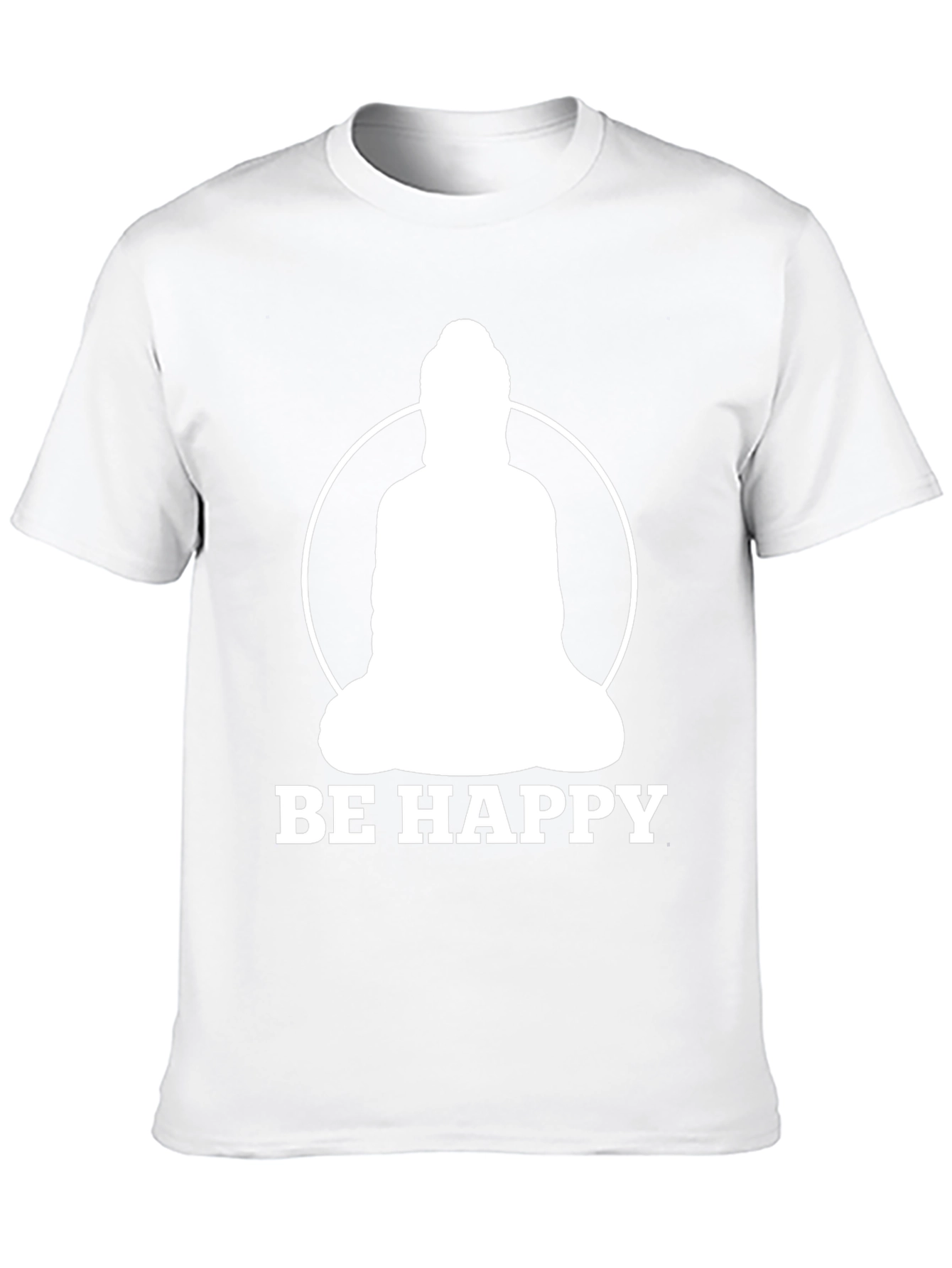 Be Happy Buddha T-Shirt - Inspirational Zen Tee