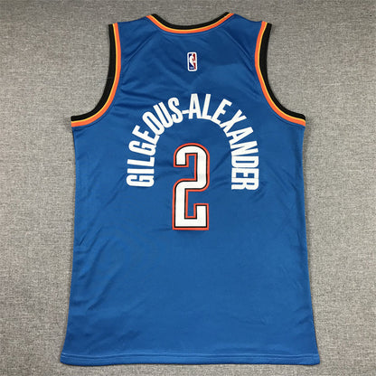 Men's Oklahoma City Thunder Shai Gilgeous-Alexander #2 Blue 2022/23 Swingman Jerseys - Icon Edition