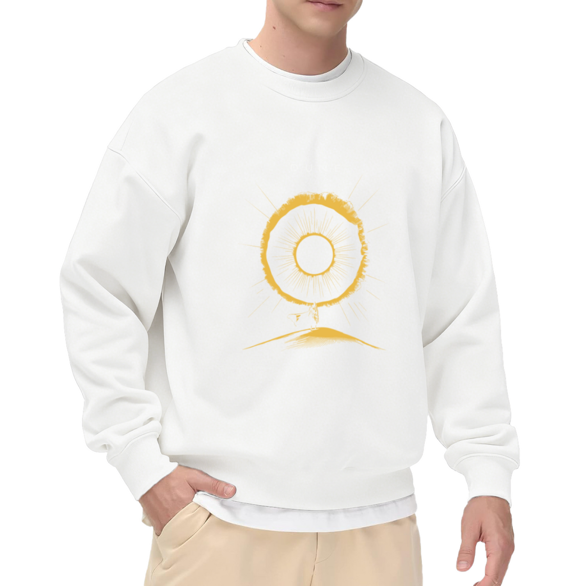 Minimalist Dune Arrakis Sun Desert Graphic Crewneck Sweatshirt