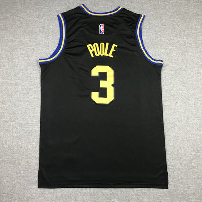 Men's Golden State Warriors Jordan Poole #3 City Edition Black Classic Jerseys
