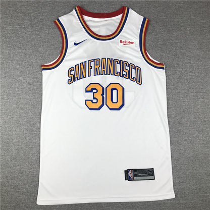 Men's Golden State Warriors Stephen Curry #30 White Classic Player Jerseys
