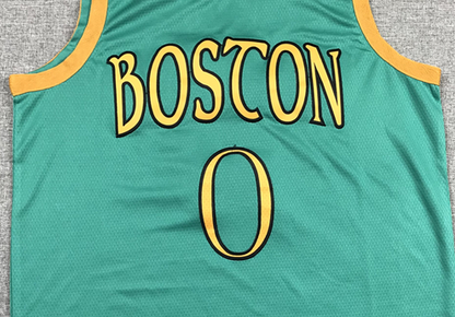 Men's Boston Celtics Jayson Tatum #0 NBA Green Swingman Player Jerseys
