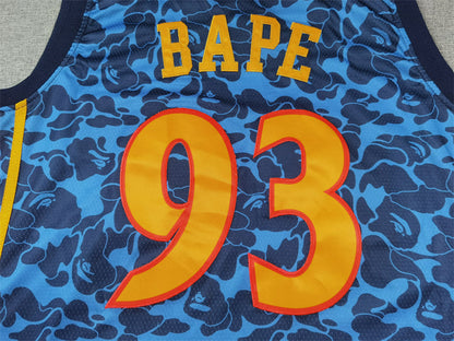 Men's Golden State Warriors x BAPE Navy 2009-10 Hardwood Classics Swingman Jerseys