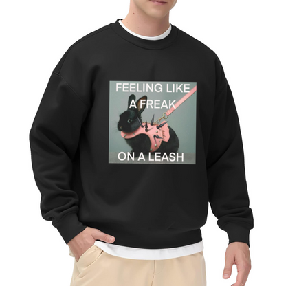 Feeling Like A Freak On A Leash Alt Bunny Graphic Sweatshirt
