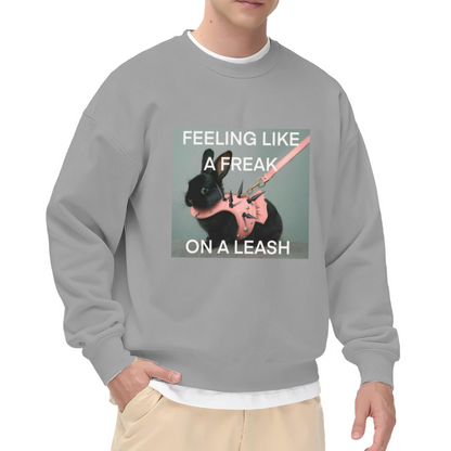Feeling Like A Freak On A Leash Alt Bunny Graphic Sweatshirt